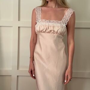 LPA Pink Lace-Trimmed Nightgown